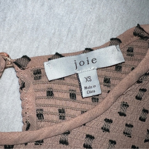 Joie Jamila Top in Ginger & Caviar, Long Sleeve Sheer, Sold Out on Revolve, XS - Picture 5 of 6